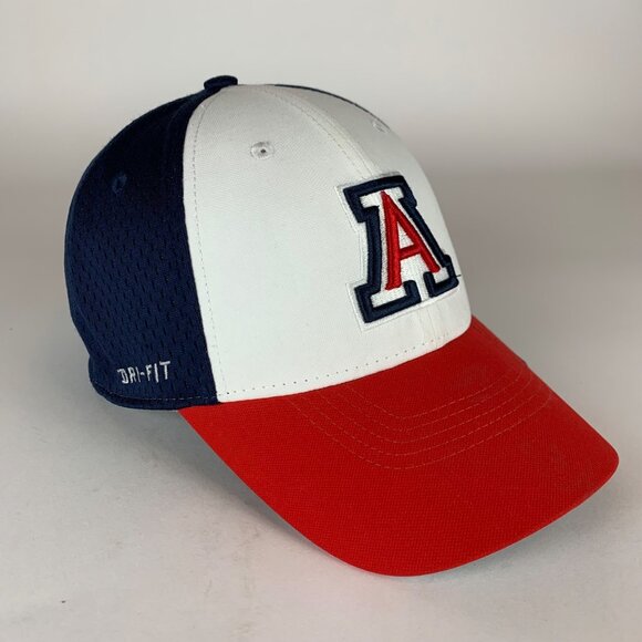 Arizona Wildcats Navy Blue Red White Nike Dri Fit Stretch Fitted Hat One Size - Picture 3 of 6